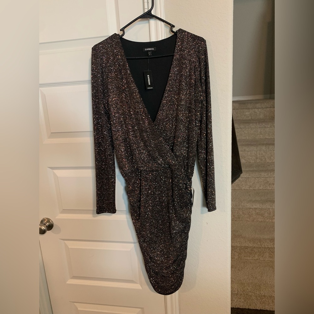 Express mini shimmer dress